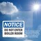 Signmission Do Not Enter Boiler Room OSHA Notice Sign, Plastic, 10in W x 7in L, 2PK OS-2PACK-NS-P-710-L-11170 - alternate 6